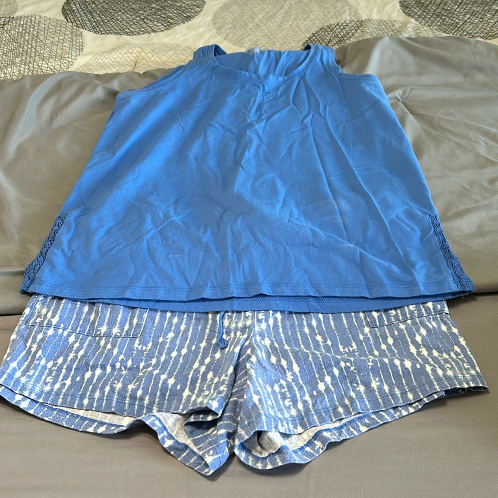 Blue and white Sonoma pajama set